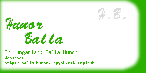 hunor balla business card